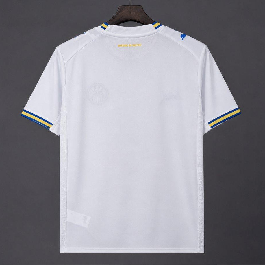 Olympique Marseille Home Jersey 2026/27 back view with white design and blue and gold sleeve trim