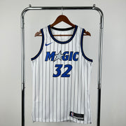 Orlando Magic 2025/26 home white swingman jersey Shaquille O’Neal number 32 pinstripe front and back view
