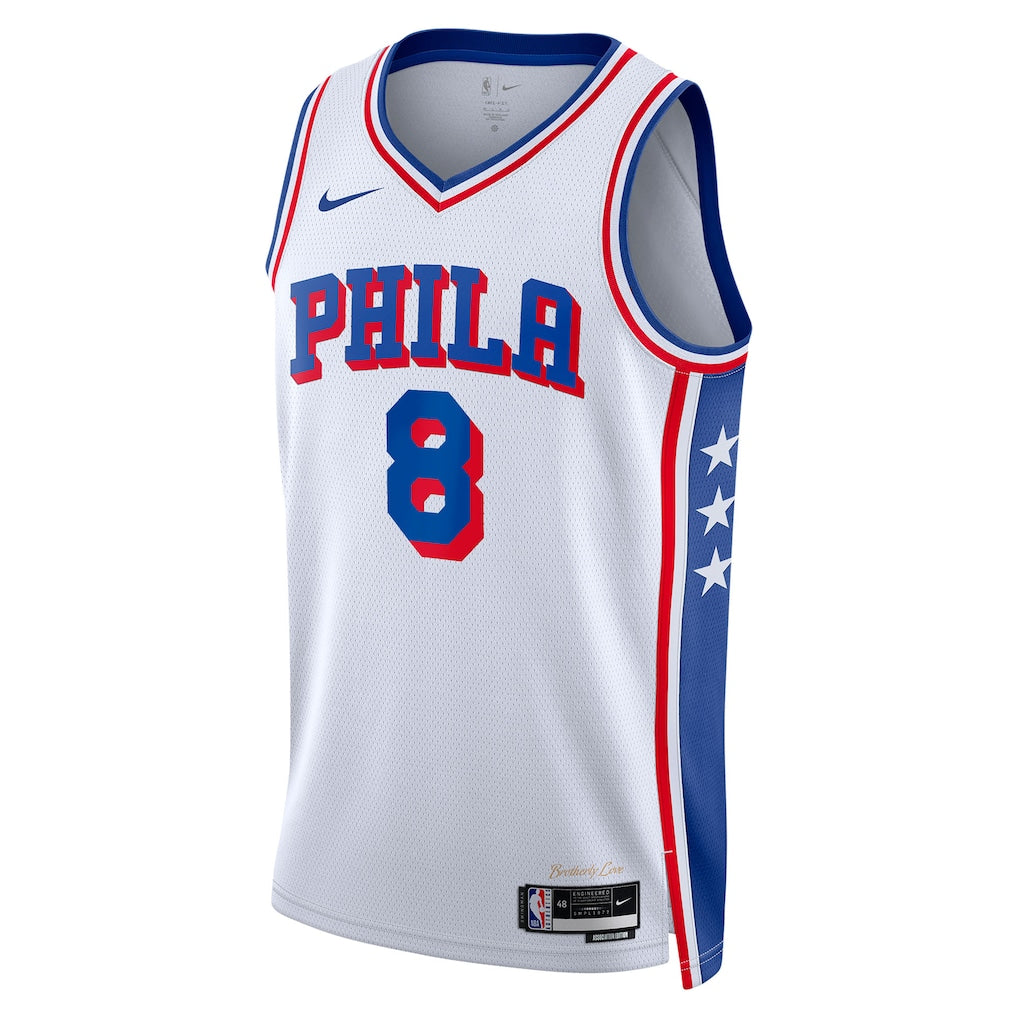 Paul George Philadelphia 76ers Association Edition Swingman Jersey front view