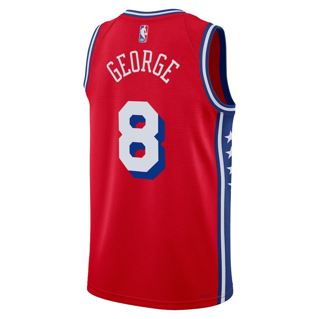 Paul George Philadelphia 76ers Statement Edition Swingman Jersey back view