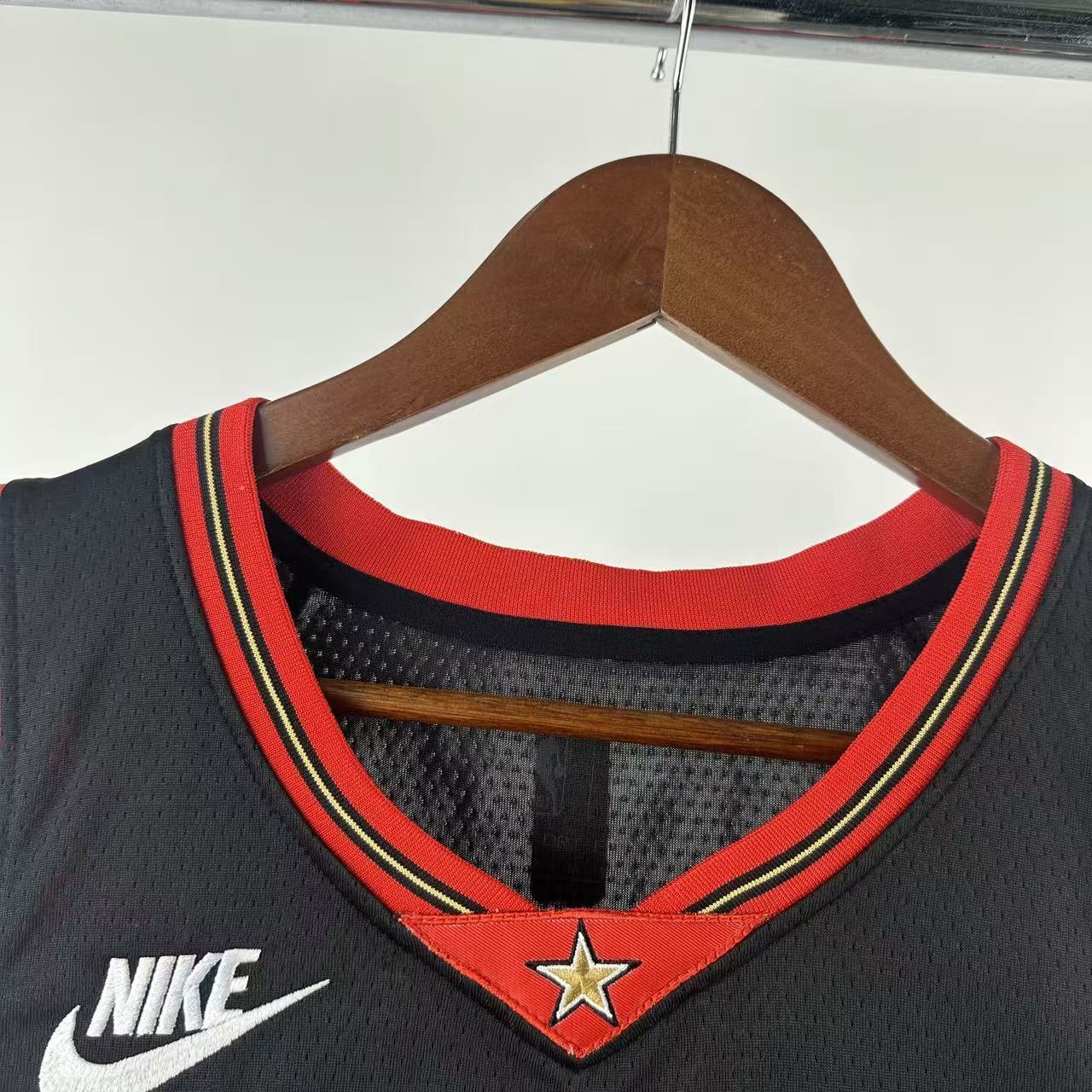 Philadelphia 76ers 2025/26 retro black swingman jersey Joel Embiid number 21 front and back view