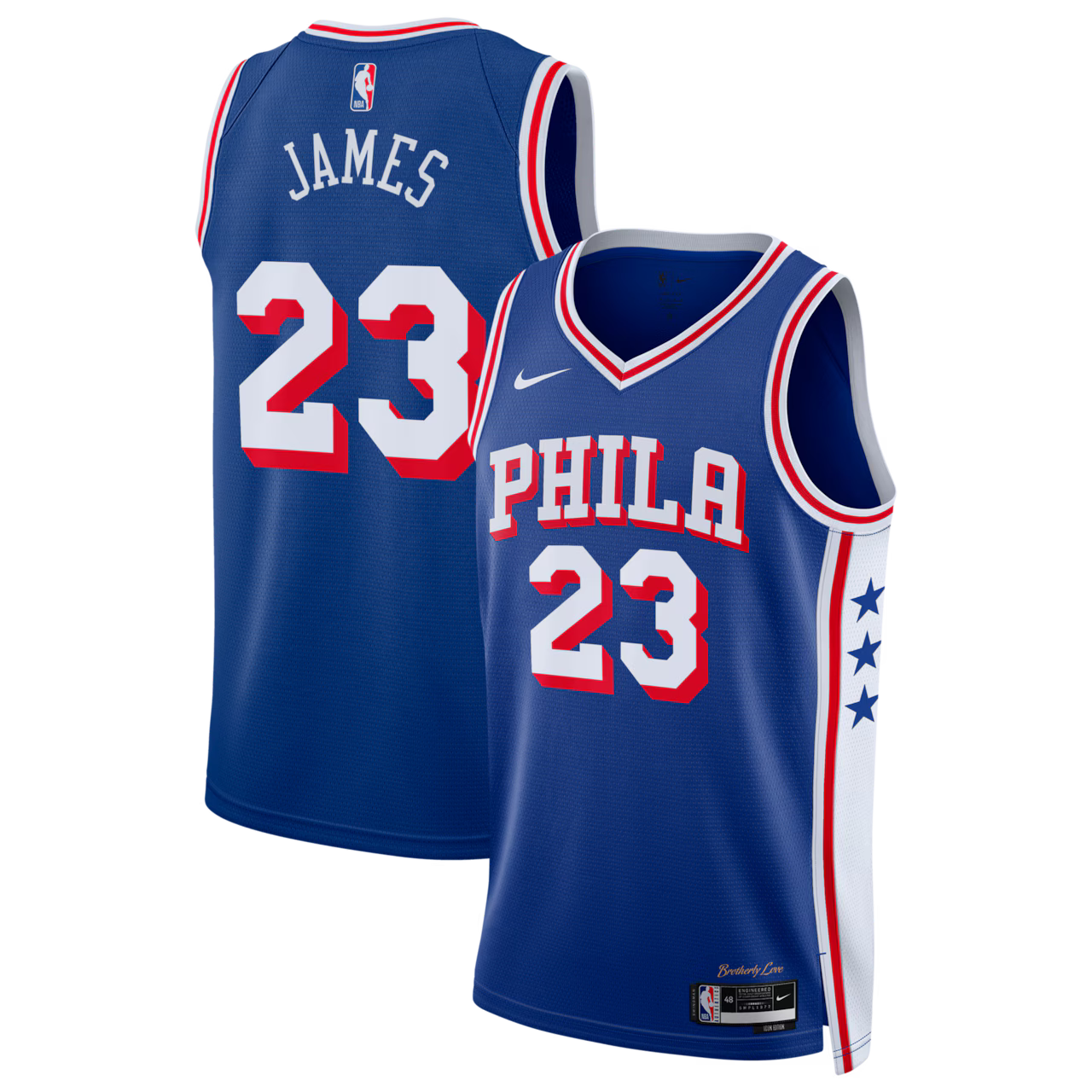Philadelphia 76ers Icon Edition Swingman Jersey 2026/27 Front and Back View