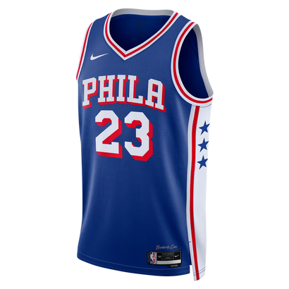 Philadelphia 76ers Association Edition Swingman Blue Jersey - Lebron James - Local Stock