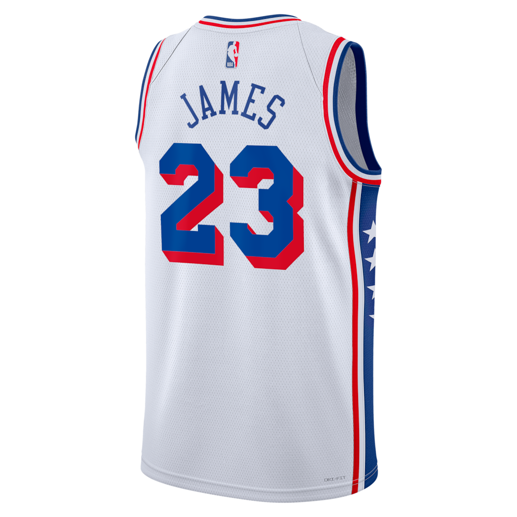 Philadelphia 76ers LeBron James #23 Jersey 2026/27 Back View