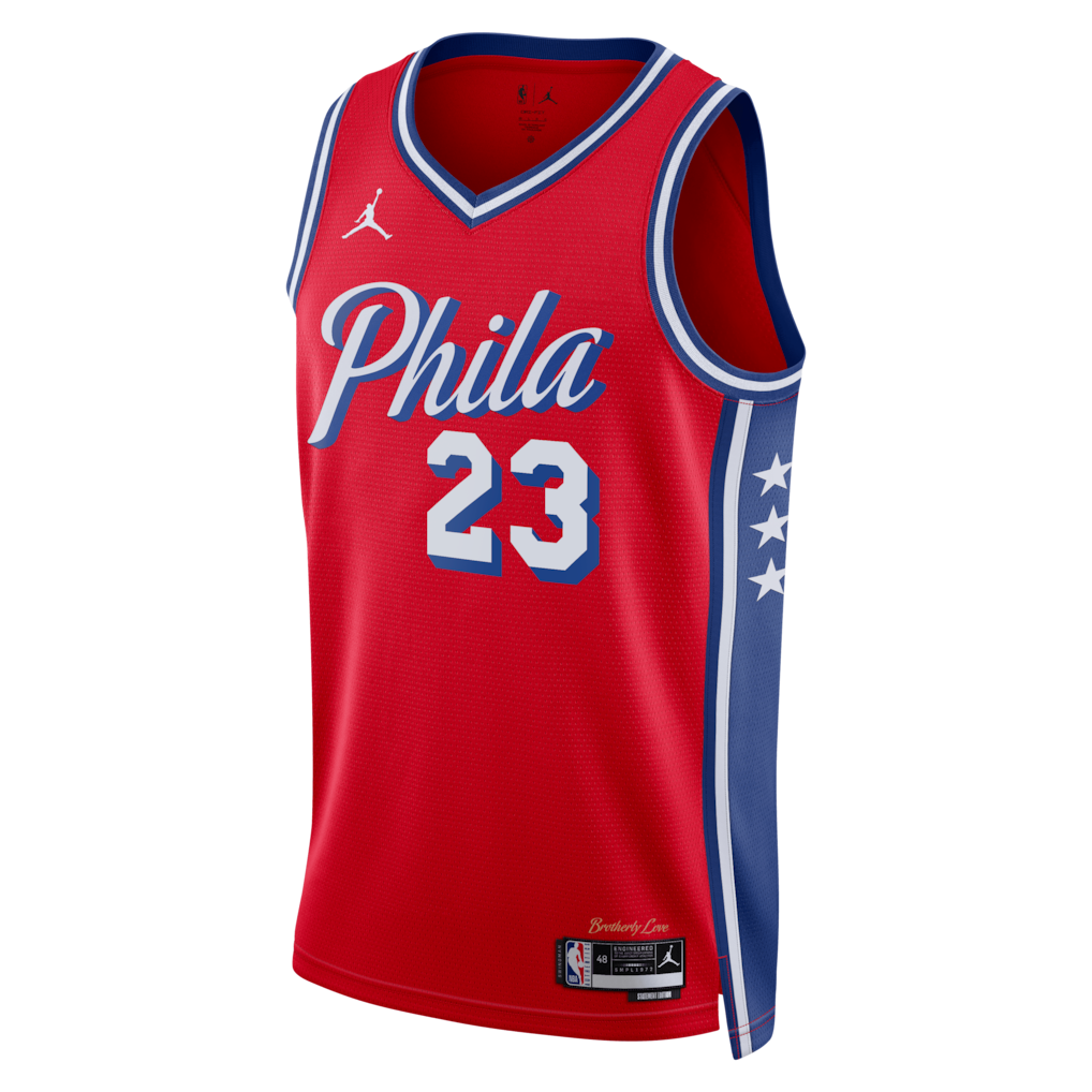 Philadelphia 76ers LeBron James Statement Jersey 2026/27 Front View