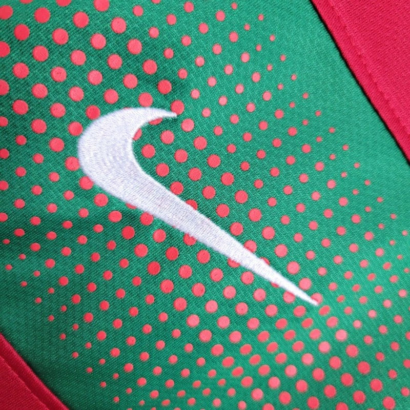 Portugal Home Jersey 2010 green chest panel detail
