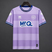 Queens Park Rangers Away Jersey 2026/27 front view with purple hoops blue trim and MRQ sponsor