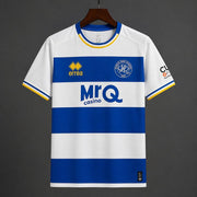 Queens Park Rangers Home Jersey 2026/27 front view with blue and white hoops yellow trim and MRQ sponsor