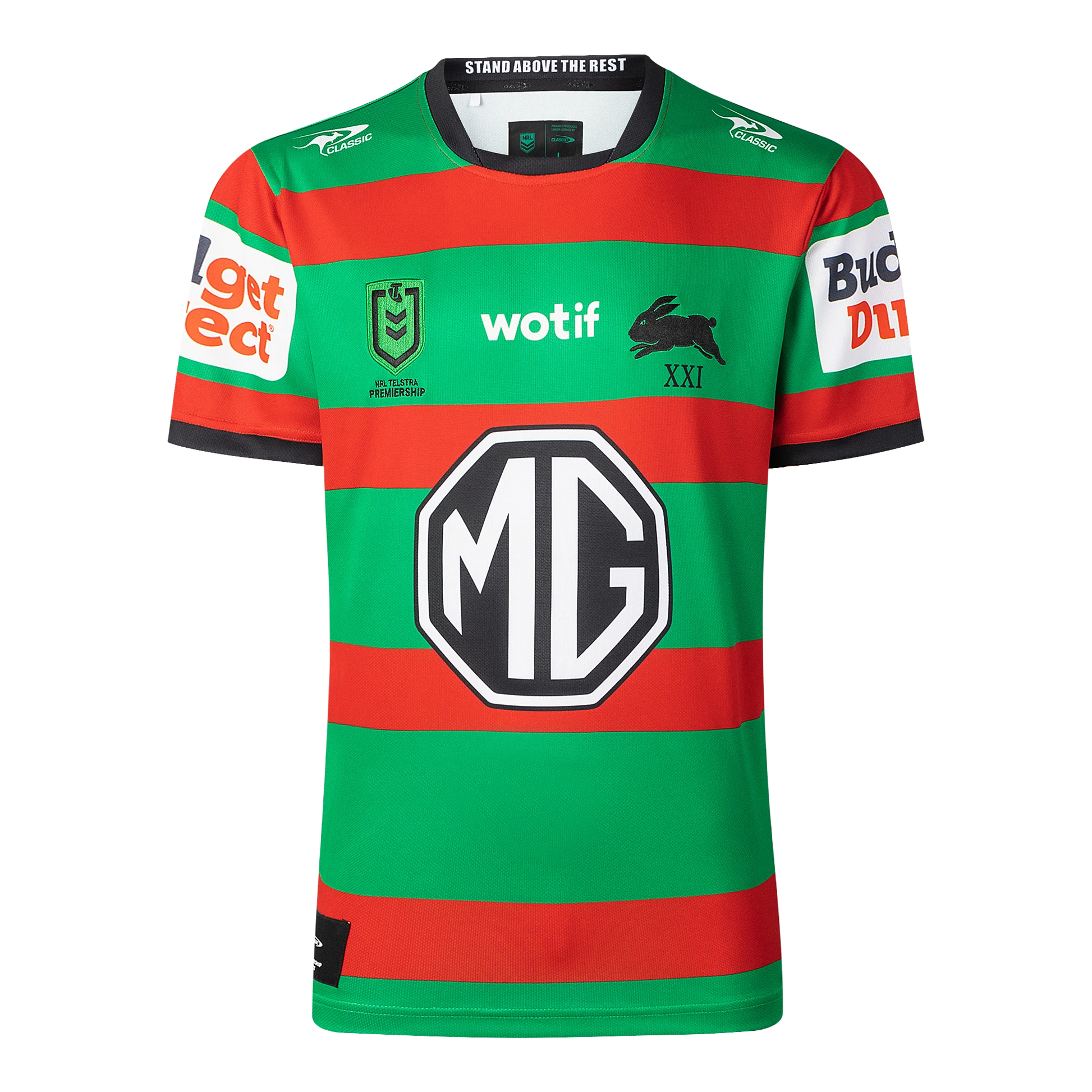 2026 South Sydney Rabbitohs NRL home jersey front view
