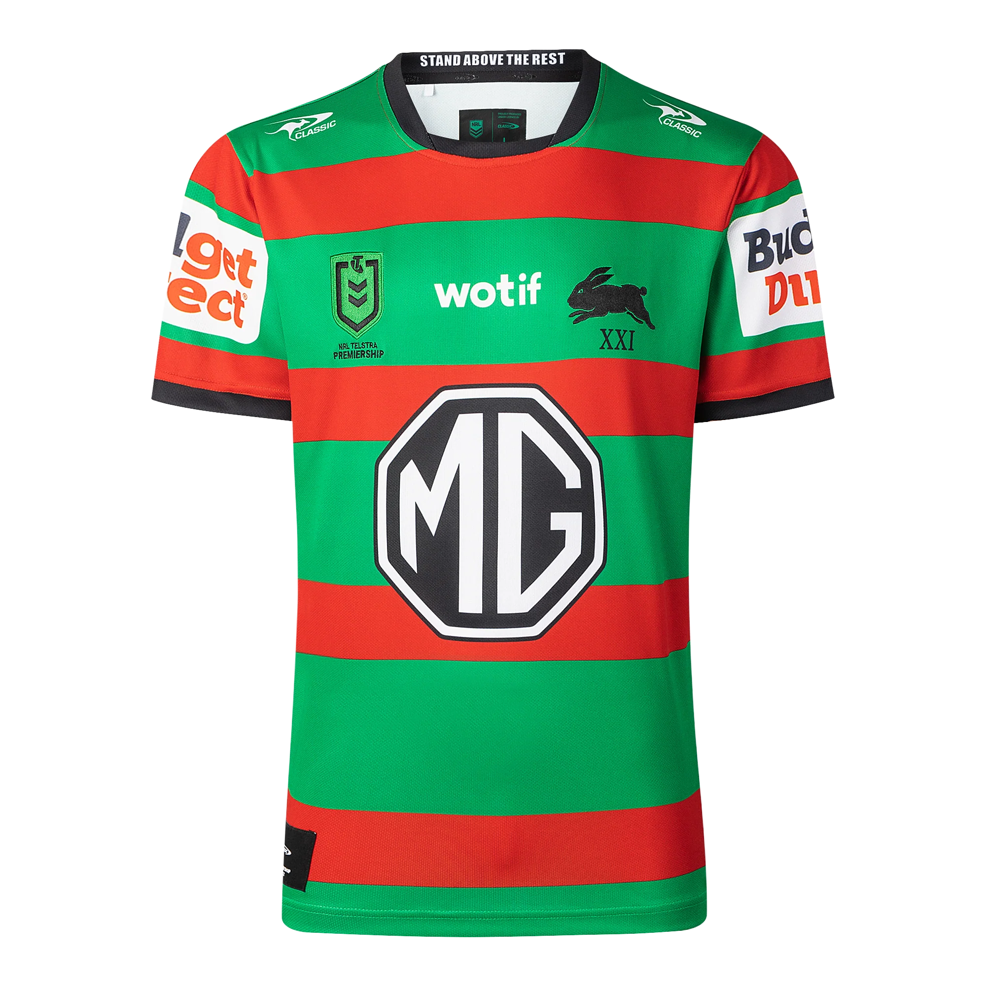 2026 South Sydney Rabbitohs NRL home jersey front view
