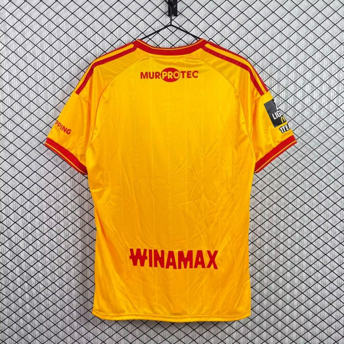 RC Lens Home Jersey 2026/27 back view with yellow base and red sleeve accents