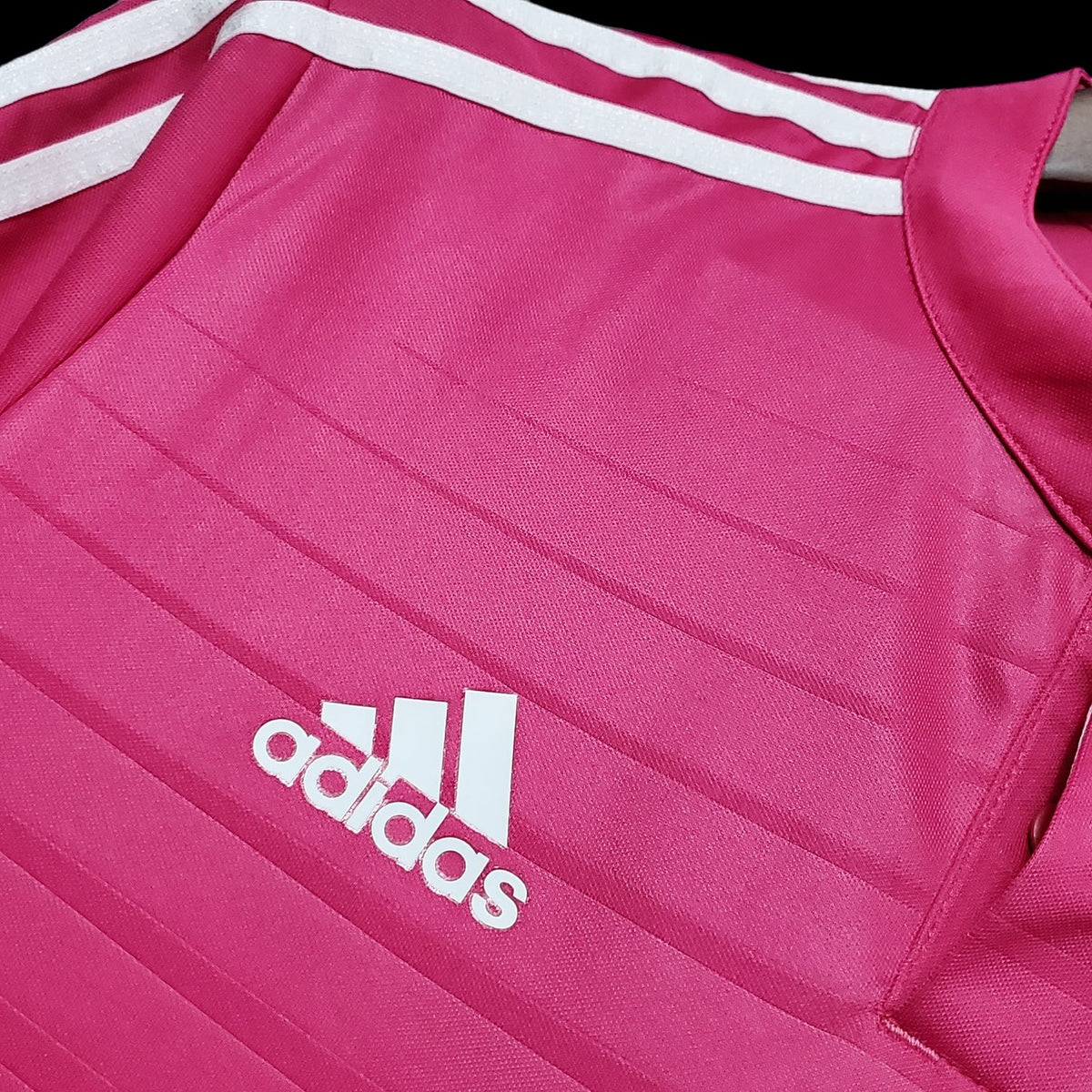 Real Madrid 2014/15 Away Pink Football Jersey front view brand