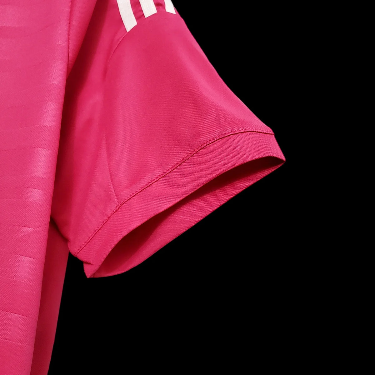 Real Madrid 2014/15 Away Pink Football Jersey front view sleeve