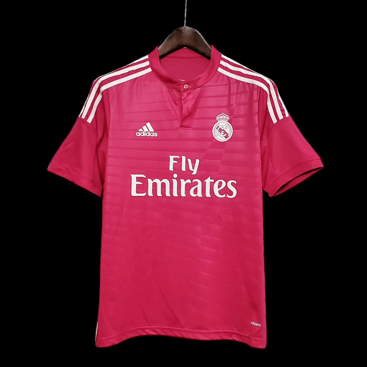 Real Madrid 2014/15 Away Pink Football Jersey front view