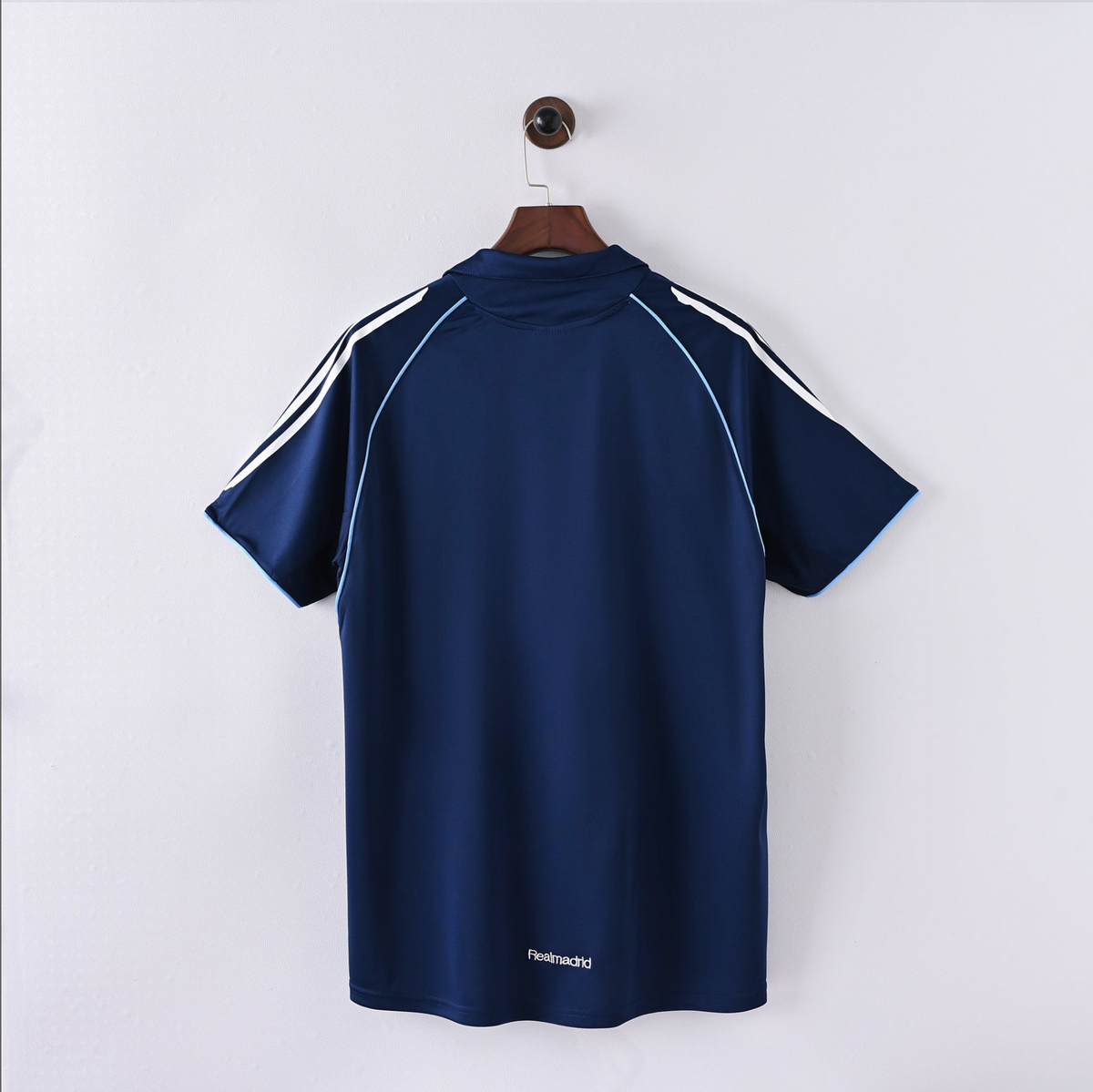 Real Madrid Away Jersey 2005/06 back view in navy blue