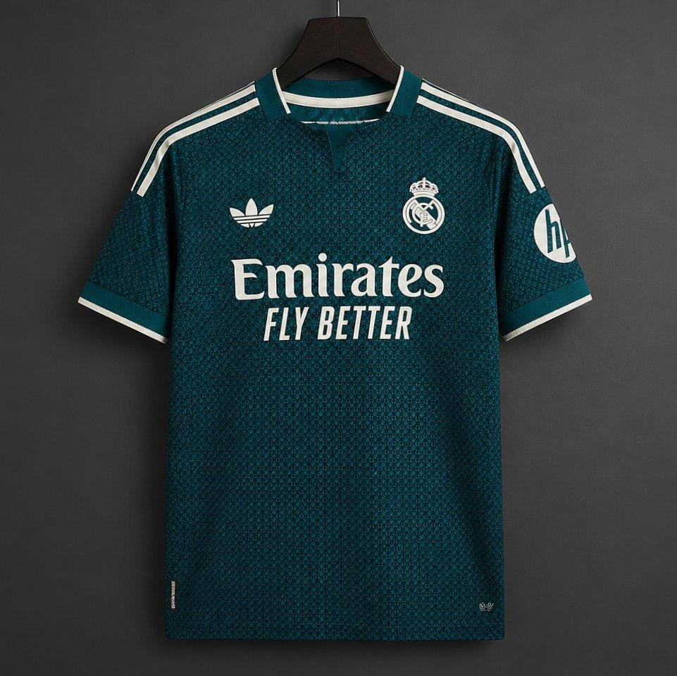 Real Madrid Away Jersey 2026/27 Green Front View