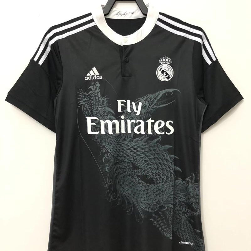 Real Madrid third black dragon jersey 2014/15 front view
