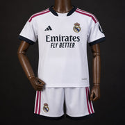 Real Madrid Home Jersey 2026 Kids Set Front View