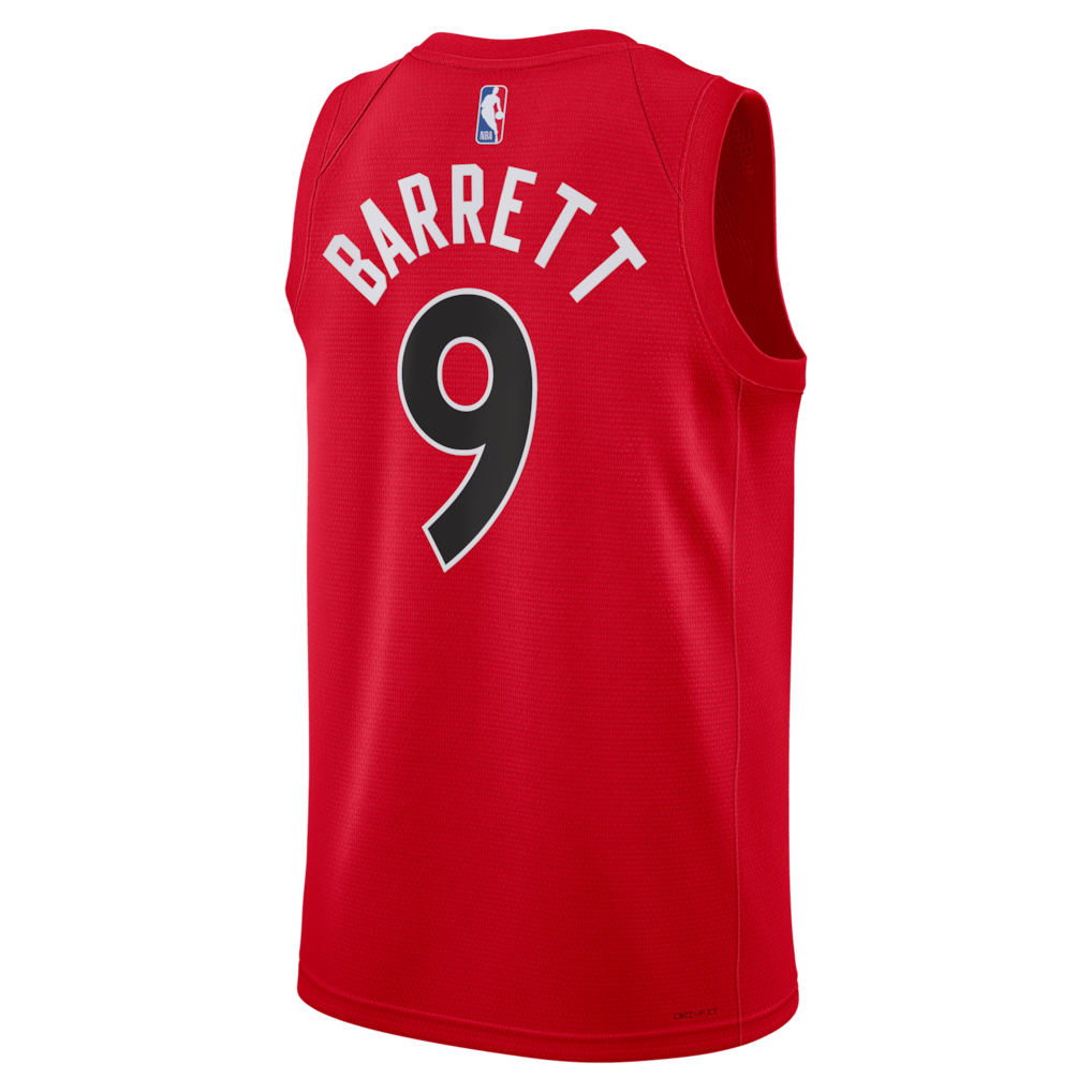 RJ Barrett Toronto Raptors Icon Edition Swingman Jersey back view