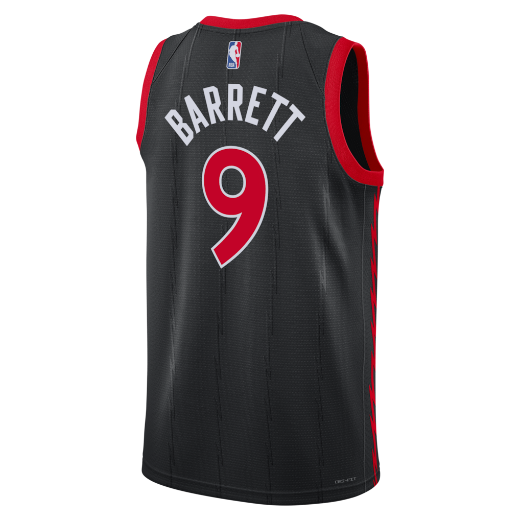 RJ Barrett Toronto Raptors Statement Edition Swingman Jersey back view