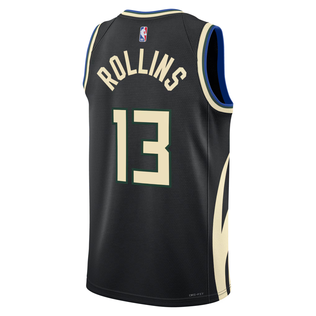 Ryan Rollins Milwaukee Bucks Statement Edition Swingman Jersey back view