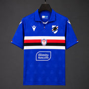 Sampdoria Home Jersey 2026/27 front view in royal blue with white, red and black chest stripe, club crest and sponsor graphics