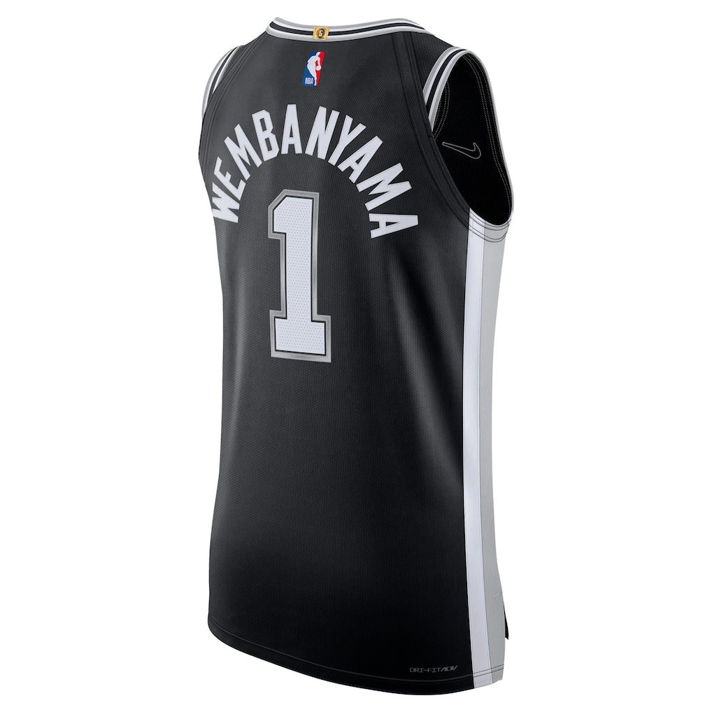 San Antonio Spurs Icon Edition 2022/23 back view Wembanyama name and number
