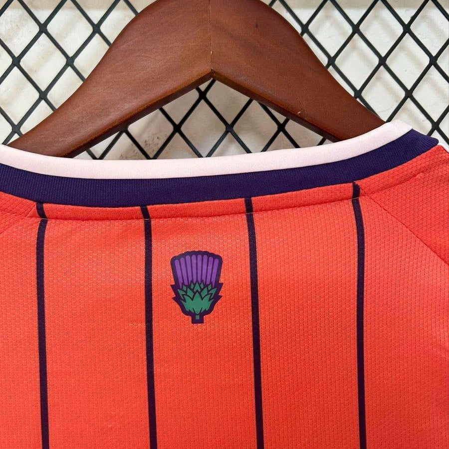 Scotland 2026 Away Orange Jersey Back View Collar