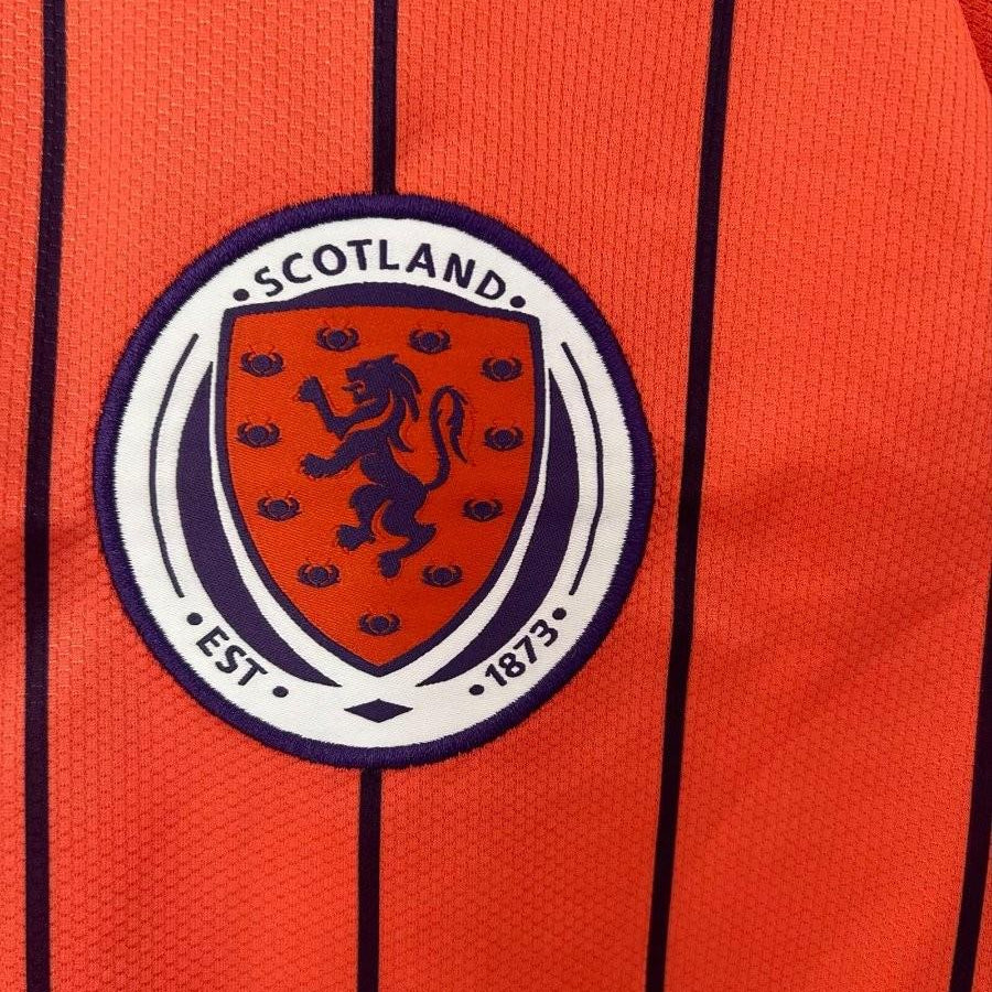 Scotland 2026 Away Orange Jersey Front View Logo