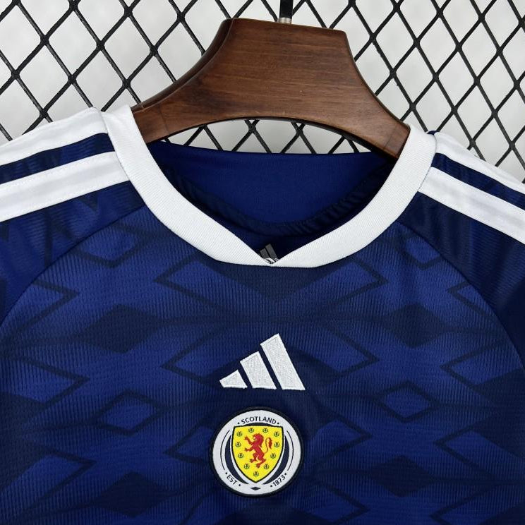Scotland Home Jersey 2026 Kids Set front view crest/collar
