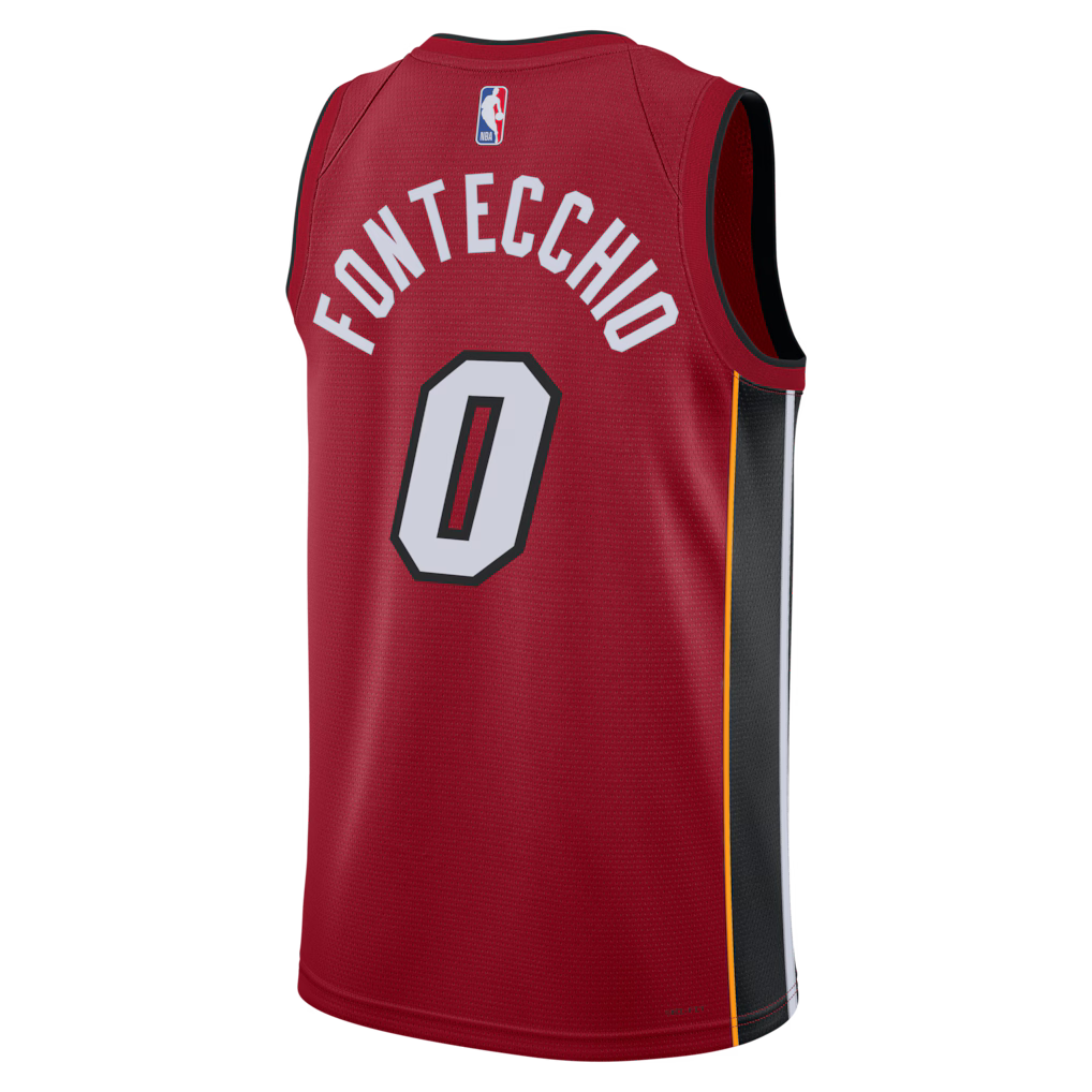 Simone Fontecchio Miami Heat Statement Edition Swingman Jersey back view