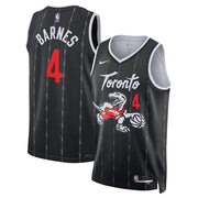 Toronto Raptors City Edition 2025 26 Scottie Barnes jersey logo and detail view