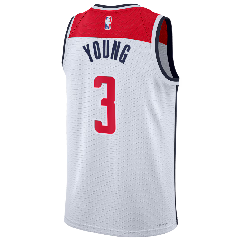 Trae Young Washington Wizards Association Edition Swingman Jersey back view