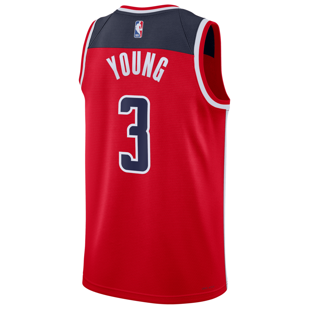 Trae Young Washington Wizards Icon Edition Swingman Jersey back view
