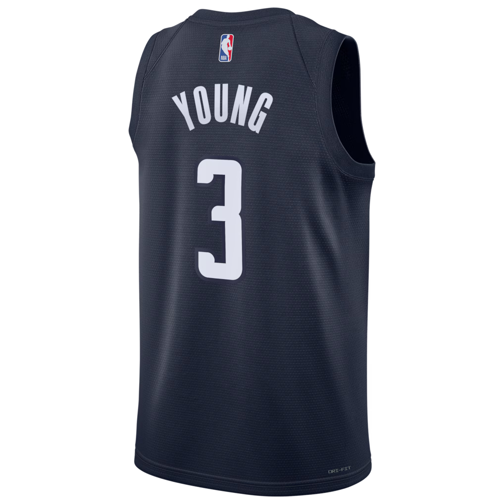 Trae Young Washington Wizards Statement Edition Swingman Jersey back view
