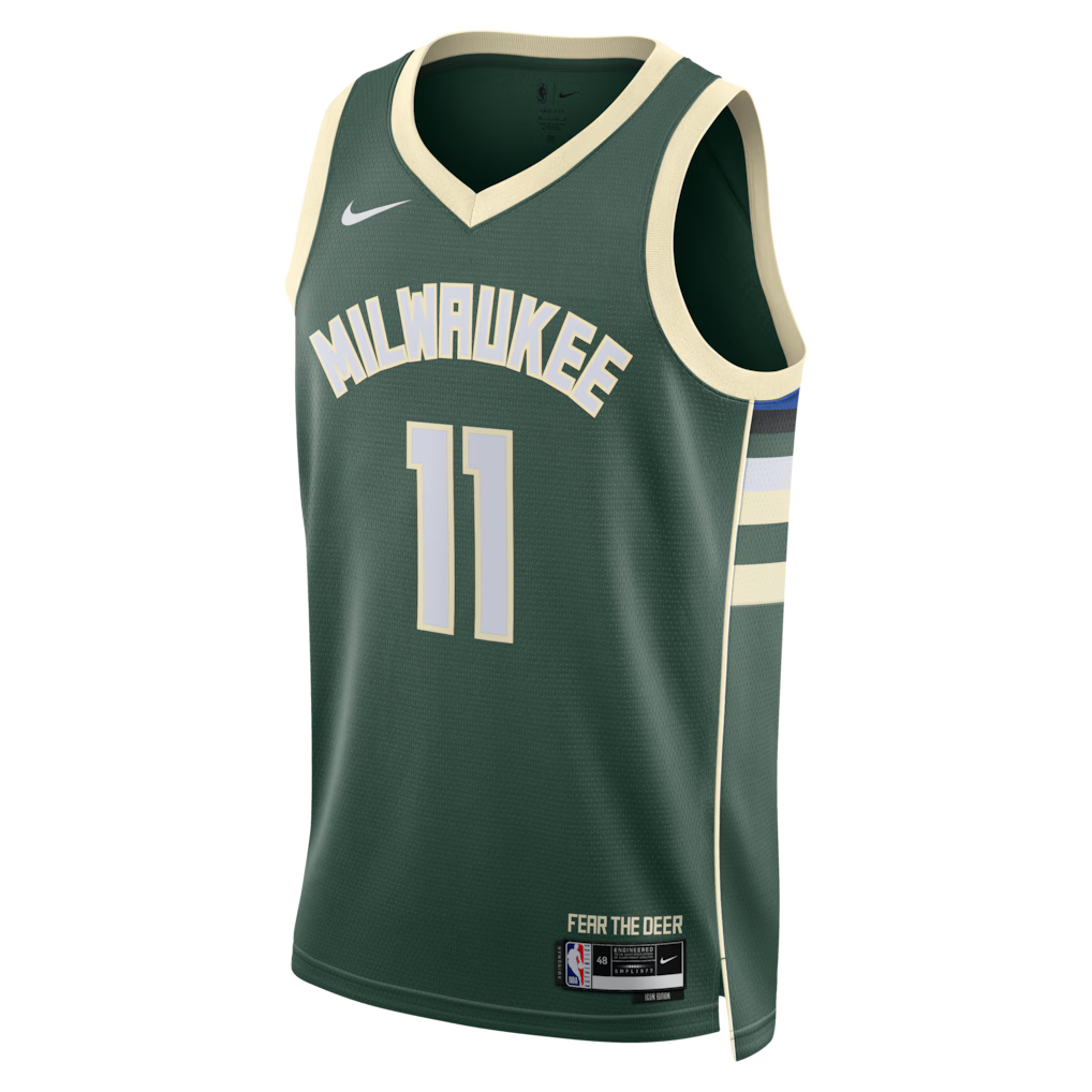 Tyler Herro Milwaukee Bucks Icon Edition Swingman Jersey front view