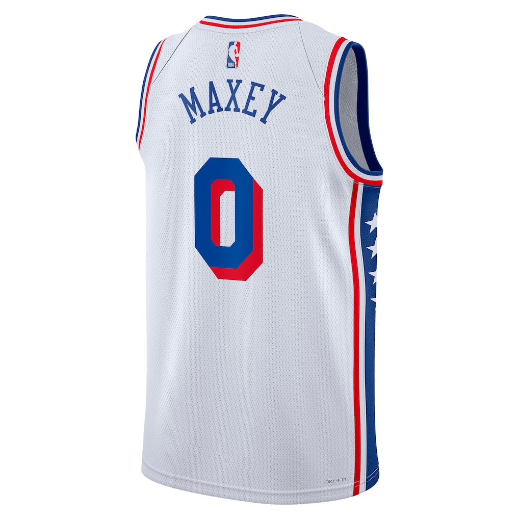 Tyrese Maxey Philadelphia 76ers Association Edition Swingman Jersey back view