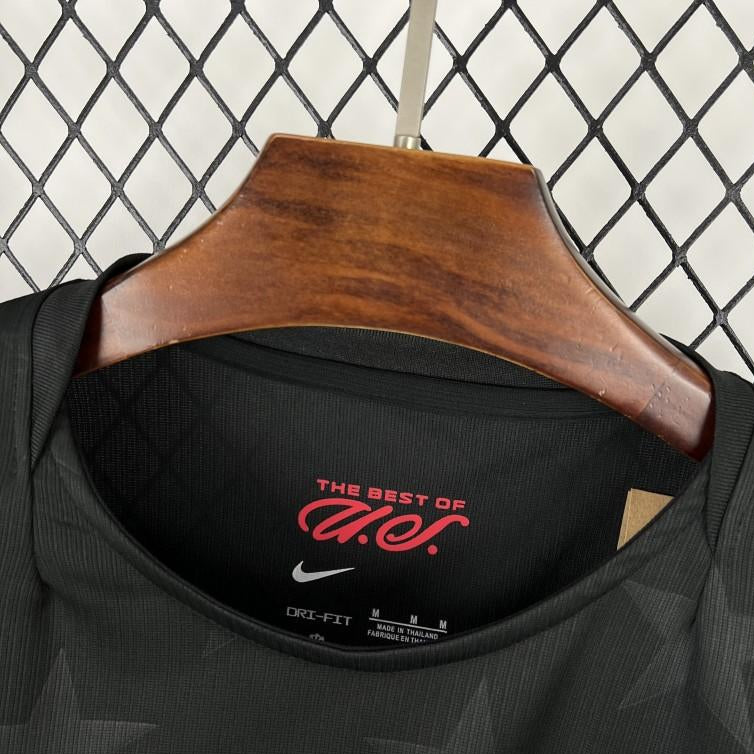 USA 2026 World Cup away jersey black football shirt crest view
