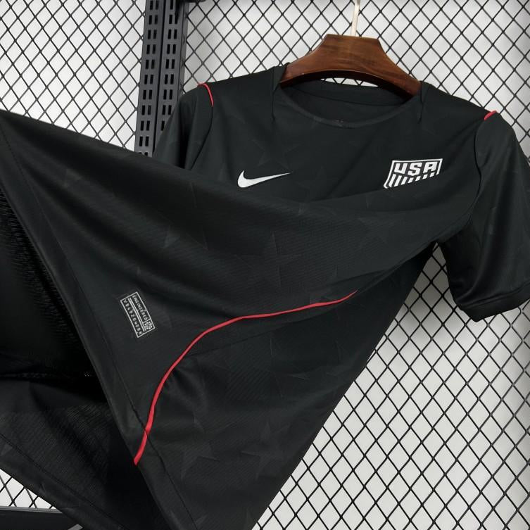 USA 2026 World Cup away jersey black football shirt details view

