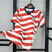 USA 2026 World Cup home jersey red white striped football shirt front view
