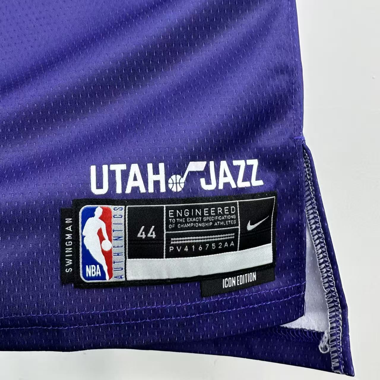 Utah Jazz 2025/26 Icon Edition jersey Bailey number 19 purple mountain design front view