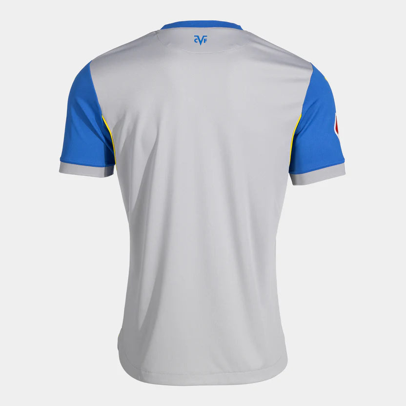 Villarreal Away Jersey 2026/27 back view with light grey design and blue sleeves