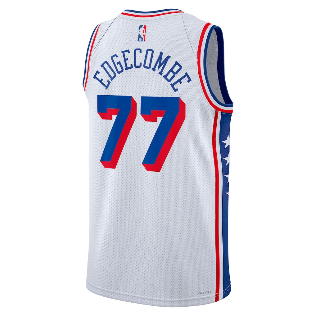 VJ Edgecombe Philadelphia 76ers Association Edition Swingman Jersey back view