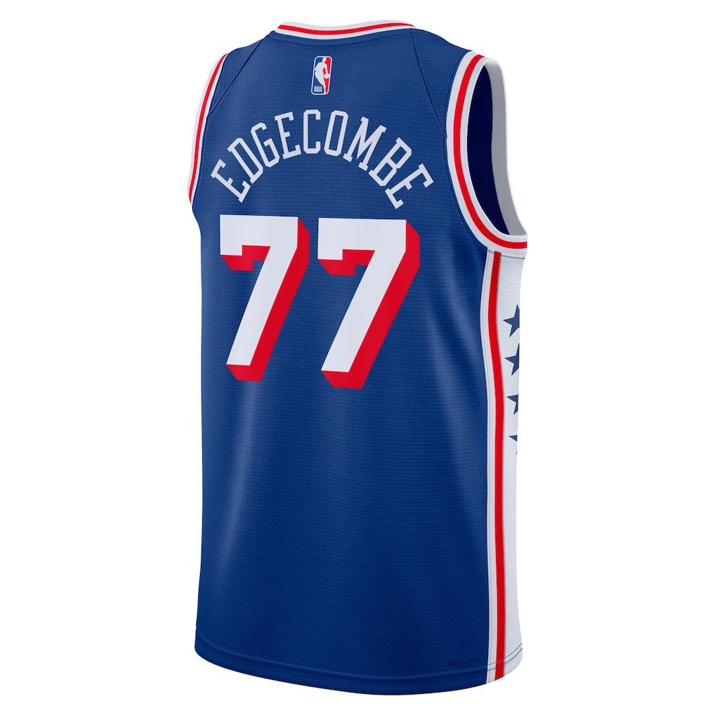 VJ Edgecombe Philadelphia 76ers Icon Edition Swingman Jersey back view