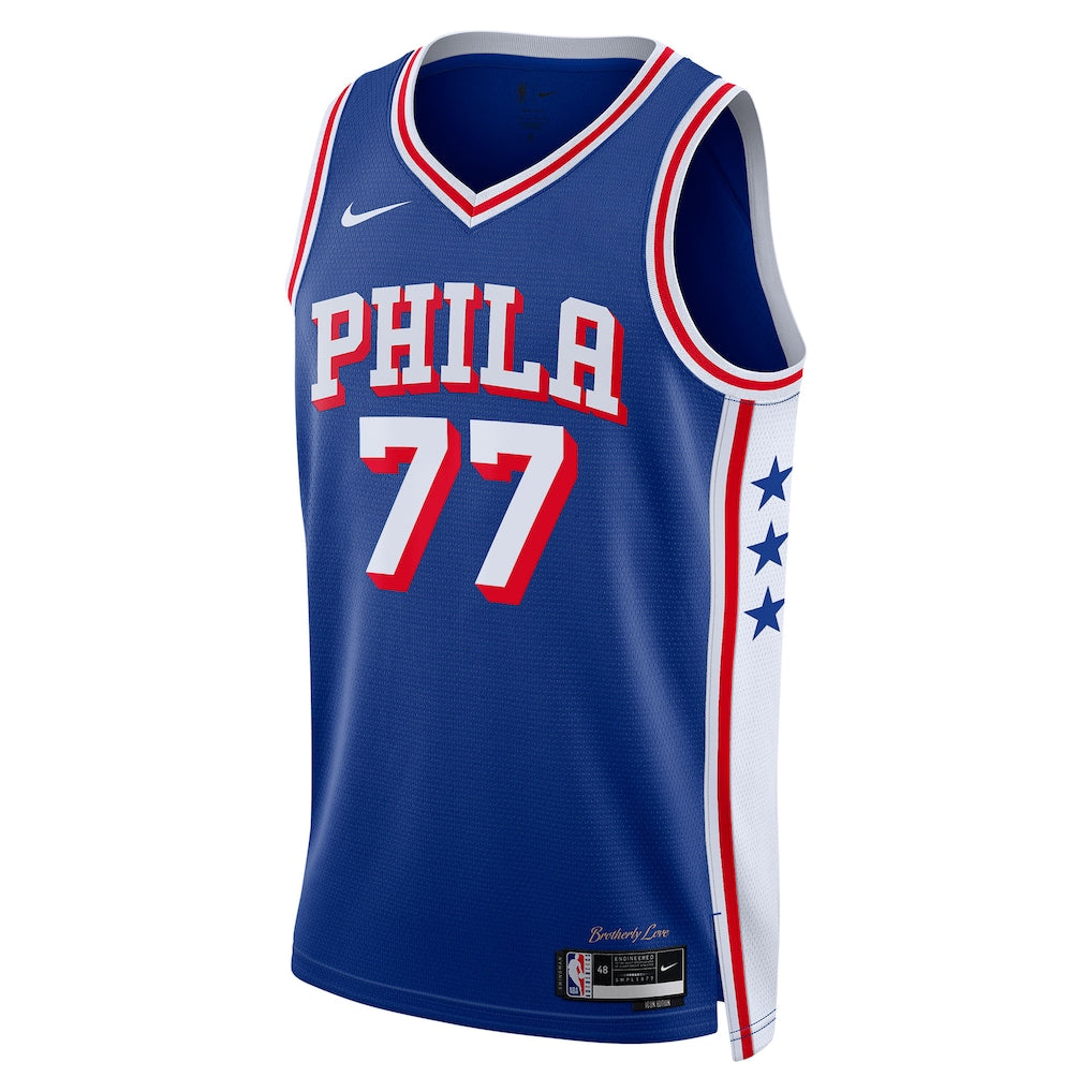 VJ Edgecombe Philadelphia 76ers Icon Edition Swingman Jersey front view