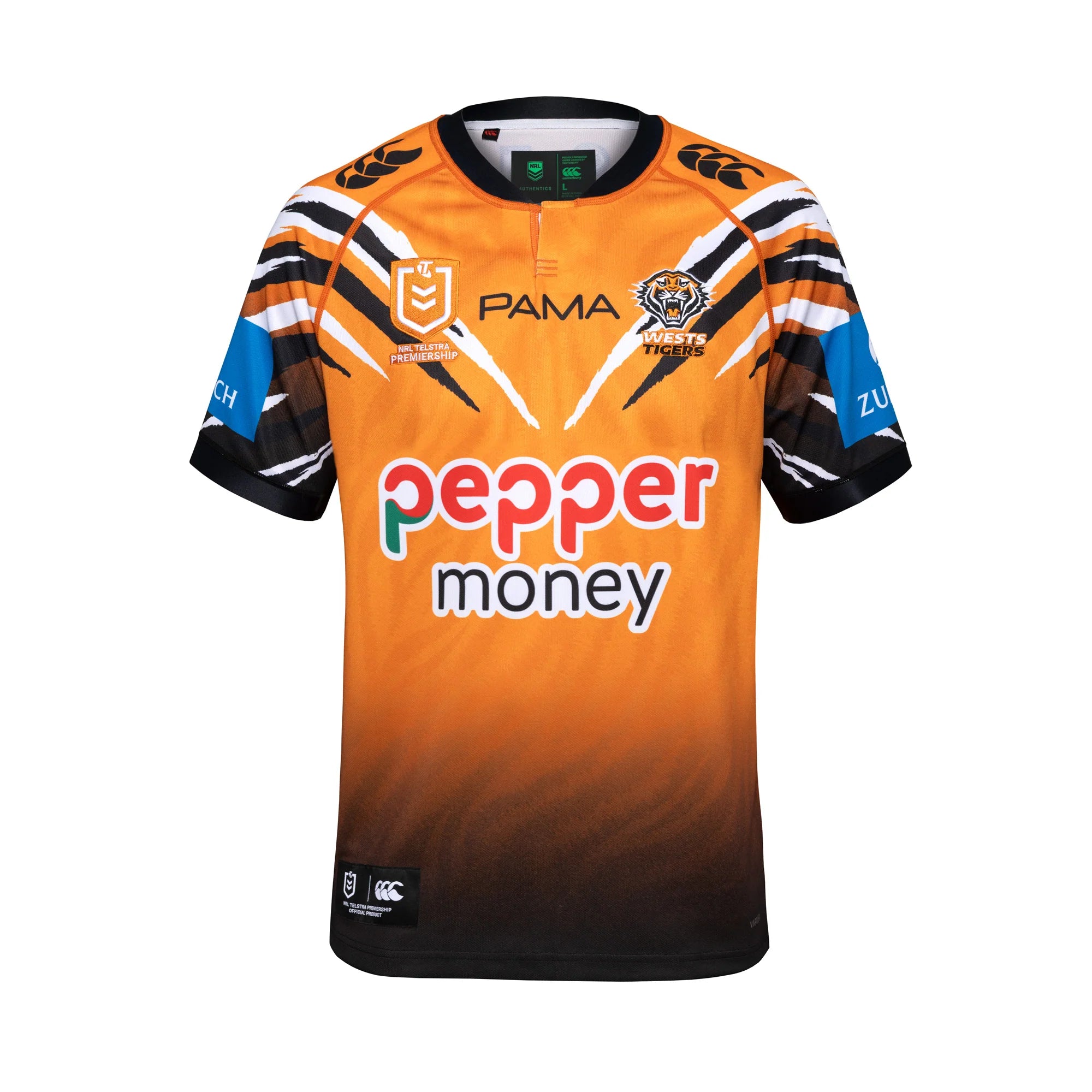 West Tigers 2026 home jersey front view
