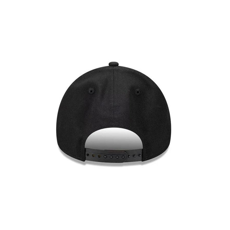 West Tigers Black On Black Cap 9FORTY back view with adjustable design